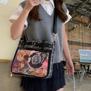Large Ita Shoulder Bag, Transparent Display Crossbody for Pins, Anime Itabag for Girls, Back to School Gift, Daily Tote Messenger Purse