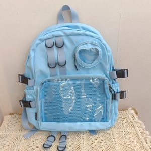 Large Lolita Double Clear Windows Kawaii Anime Backpack