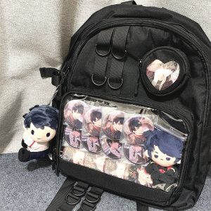 Large Lolita Double Clear Windows Kawaii Anime Backpack
