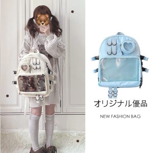 Large Lolita Double Clear Windows Kawaii Anime Backpack