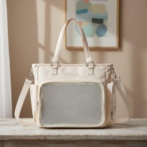 Large Multi-Way Tote Ita Bag– Crossbody Bag Customized, Transparent Pin Display Shoulder Bag, Travel & Everyday Bag For Women,Nylon Backpack