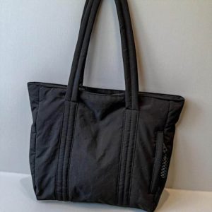 Large Nylon Shoulder Bag for Women – Soft Zipper Tote for Daily Use, Work & Shopping