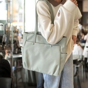 Large Nylon Tote Bag – Big Capacity, Lightweight Travel Tote, Personalized Work Bag, Shopping Bag, For Women, Durable Everyday Bag