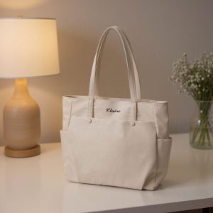 Large Nylon Tote Bag – Big Capacity, Lightweight Travel Tote, Personalized Work Bag, Shopping Bag, For Women, Durable Everyday Bag