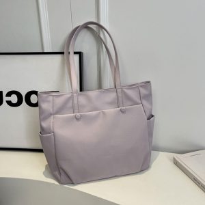 Large Nylon Tote Bag – Big Capacity, Lightweight Travel Tote, Personalized Work Bag, Shopping Bag, For Women, Durable Everyday Bag