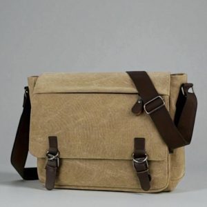 Large Retro Canvas Travel Bag: Multi-Pocket Men’s Shoulder Satchel
