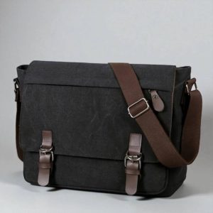Large Retro Canvas Travel Bag: Multi-Pocket Men’s Shoulder Satchel