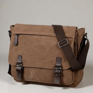 Large Retro Canvas Travel Bag: Multi-Pocket Men’s Shoulder Satchel