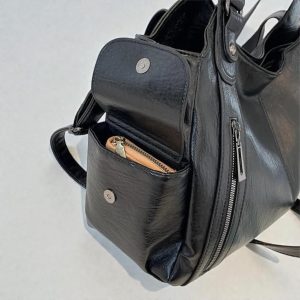 Large Vegan Leather Tote Bag – Soft Women’s Shoulder Handbag & Crossbody Purse