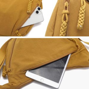 Lightweight Nylon Crossbody Bag, Personalized Bag, Unisex High Capacity Shoulder Bag, Minimalist Travel Purse With Zipper,Dumpling Handbag