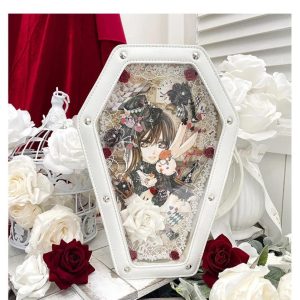 Lolita Coffin Ita Bag – Japanese Gothic Halloween Sweet Lolita Crossbody Small Capacity Baby Rivet Messenger Bag