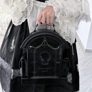 Lolita Gothic Skull Tombstone Ita Bag & Doll Bag