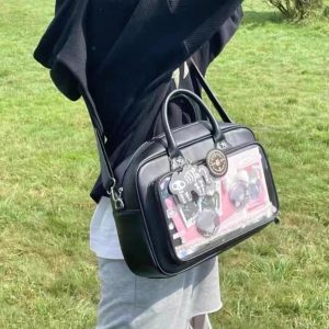 Lolita Ita Bag – Kawaii Large Capacity Transparent Crossbody Shoulder Bag for Anime Pins & Charms