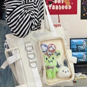 Lolita JK Ita Bag – Cute Japanese Transparent School Tote Shoulder Crossbody Handbag for Women & Girls