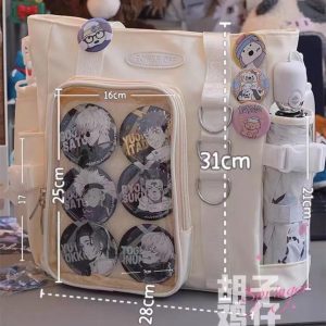 Lolita JK Ita Bag – Cute Japanese Transparent School Tote Shoulder Crossbody Handbag for Women & Girls