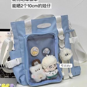 Lolita JK Ita Bag – Cute Japanese Transparent School Tote Shoulder Crossbody Handbag for Women & Girls