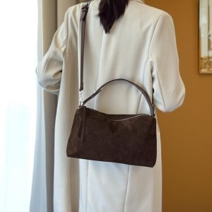 Matte Leather Handbag, Women Minimalist Crossbody, Black Leather Shoulder Bag, Women Gift Idea, Women's Elegant Wallet, Minimalist Purse