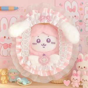Mini Doll Ita Bag 10cm Display Case | Transparent PVC Keychain Bag | Cute Lace Anime Storage for Small Dolls