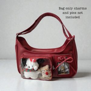 Minimalist Shoulder Bag Vintage Y2K Purse Kawaii Handbag for Collectibles & Daily Use Gift for Kpop Lover