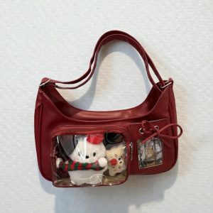 Minimalist Shoulder Bag Vintage Y2K Purse Kawaii Handbag for Collectibles & Daily Use Gift for Kpop Lover