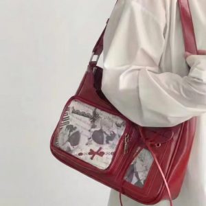 Minimalist Shoulder Bag Vintage Y2K Purse Kawaii Handbag for Collectibles & Daily Use Gift for Kpop Lover