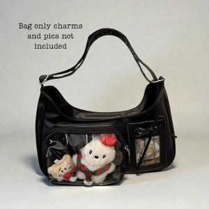 Minimalist Shoulder Bag Vintage Y2K Purse Kawaii Handbag for Collectibles & Daily Use Gift for Kpop Lover