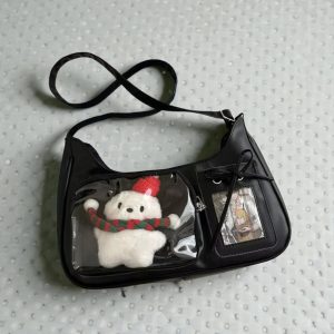 Minimalist Shoulder Bag Vintage Y2K Purse Kawaii Handbag for Collectibles & Daily Use Gift for Kpop Lover