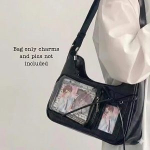 Minimalist Shoulder Bag Vintage Y2K Purse Kawaii Handbag for Collectibles & Daily Use Gift for Kpop Lover