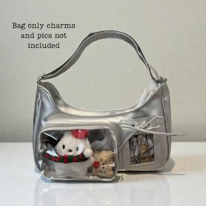Minimalist Shoulder Bag Vintage Y2K Purse Kawaii Handbag for Collectibles & Daily Use Gift for Kpop Lover