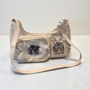 Minimalist Shoulder Bag Vintage Y2K Purse Kawaii Handbag for Collectibles & Daily Use Gift for Kpop Lover