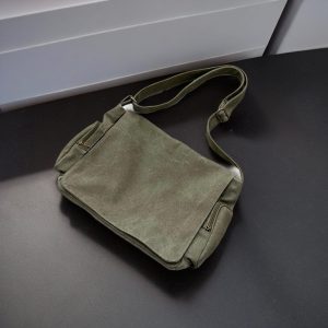 Multi-Pocket Shoulder Bag, Canvas Bag With Zipper, Canvas Messenger Bag, Adjustable Strap Crossbody Bag, Minimalist Tote Bag, Student Bag