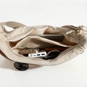 Nylon Crossbody Bag: Unisex High Capacity Messenger Tote
