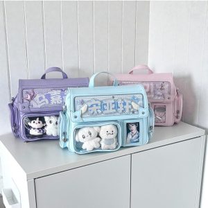 Pastel Ita Bag Backpack Cute Plush Kawaii Anime Ita Carry Bag Everyday School tote Japanese Style Fashion