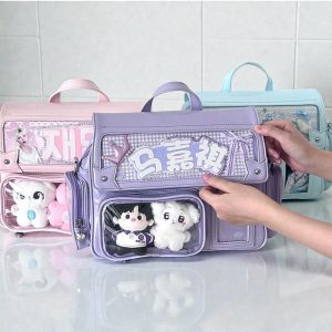 Pastel Ita Bag Backpack Cute Plush Kawaii Anime Ita Carry Bag Everyday School tote Japanese Style Fashion