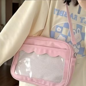 Pastel Ita Bag with Insert, Scalloped Window Pin Display