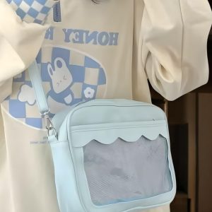 Pastel Ita Bag with Insert, Scalloped Window Pin Display