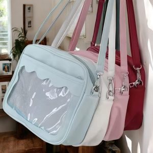 Pastel Ita Bag with Insert, Scalloped Window Pin Display