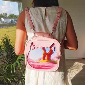 Pattern Insert Cat Ita Bag Backpack, Crossbody, Shoulder Bag. 3-Way Anime Pin Display Bag, Crossbody Ita Purse Cute Kawaii Window Itabag.