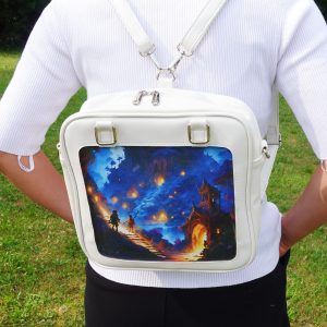 Pattern Insert Ita Bag Backpack, Multi-Way Anime Pin Display Bag, Shoulder Bag, Crossbody Ita Purse Cute Kawaii Clear Window Backpack Itabag