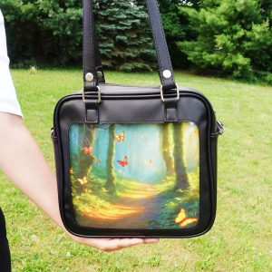 Pattern Insert Ita Bag Backpack: Versatile 3-Way Carry, Anime Pin Display Bag, Shoulder Bag, Crossbody Ita Purse Cute Kawaii Window Itabag.