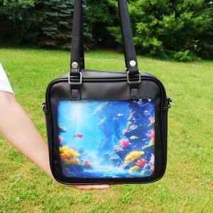 Pattern Insert Ita Bag Backpack: Versatile 3-Way Carry, Anime Pin Display Bag, Shoulder Bag, Crossbody Ita Purse Cute Kawaii Window Itabag.