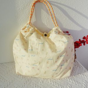 Personalized Bunny Bear Tote Bag with Name Embroidery, Cute Canvas Bag, kawaii Custom Gift for Her, Kids Book Bag, Easter Bunny Totes