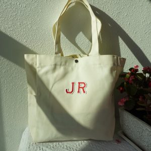Personalized Canvas Tote Bag: Custom Embroidered Shoulder Bag, Bridesmaid Tote, Aesthetic Totebag, Sturdy Durable Totes, Market Utility Bags