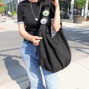 Personalized Embroidered Canvas Newspaper Bag: Large Crossbody Tote, Custom Book Bag, Everyday Messenger Purse, Custom Shoulder Bag.