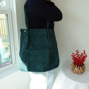 Personalized Embroidered Corduroy Tote Bag, Custom Large Shoulder Bag for Women, Cute Aesthetic Everyday Purse, bride gift tote bag, Totebag