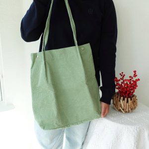 Personalized Embroidered Corduroy Tote Bag, Custom Large Shoulder Bag for Women, Cute Aesthetic Everyday Purse, bride gift tote bag, Totebag