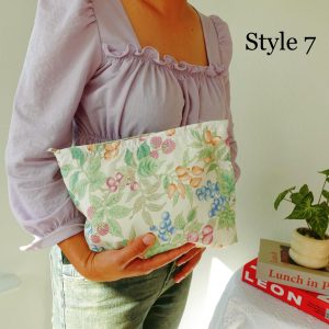 Personalized Floral Makeup Bag, Custom Name Cosmetic Pouch, Vintage Flower Toiletry Bag, Bridesmaid Gift, Travel Zipper Pouch, Canvas Makeup