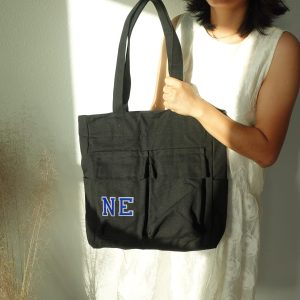 Personalized large Canvas Tote Bag, Work and Travel Computer Bag, Large Shopping Bag with Zipper and Pockets, Duffle Shoulder Bags.