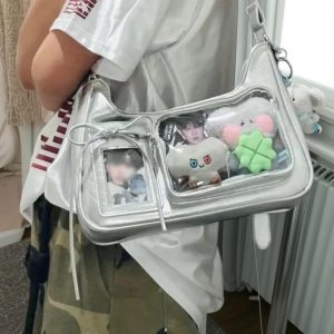 Pin Display Bags For Women, Sweet Style Crossbody,Clear Window Bag, Pin Display Bag, Ita Crossbody Bag, Kawaii Itabag Cosplay, Messenger Bag