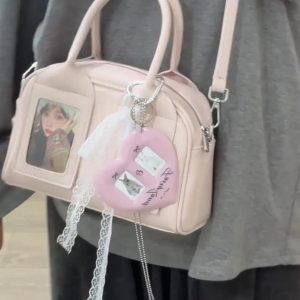 Pink Ita Bag – Kawaii Retro Pillow Crossbody Handbag